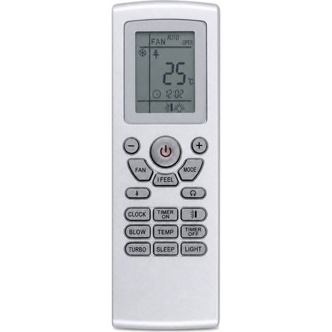 Télécommande de Climatiseur Compatible avec Gree YT1F, YTIF, YT1F2 et YT1F3, Argentée (1/5)