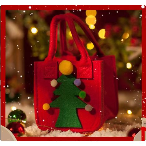 Sacs cadeaux de Noël avec cordon de serrage, lot de 2, sacs pour emballer les friandises de Noël, sacs cadeaux pour les fêtes de Noël, sacs à bonbons avec nœuds (1/2)