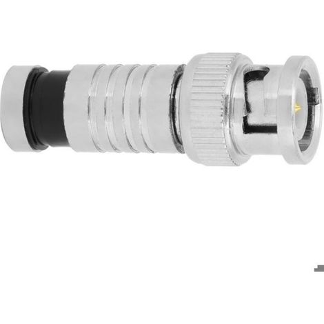 Connecteur BNC Mâle - Compression RG59 RG6 - Vidéosurveillance Analogique HD-TVI AHD CVI Full HD - 10 Pièces (1/5)