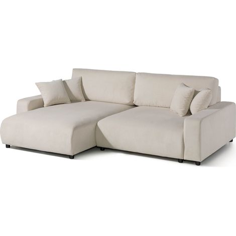 Ecksofa Samt 234x170x78 beige SOFIAMassivmoebel24 GmbH (1/4)