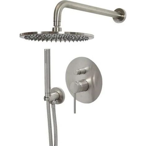 Set doccia in colore acciaio spazzolato Gattoni Easy 1490/PDNS Acciaio Spazzolato (1/4)