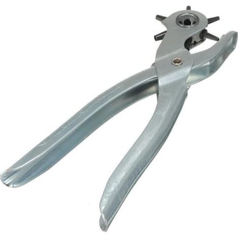 Perforatrice à cuir - 6 tubes rotatifs - 2-4,5 mm - Métal durable - Outil pratique pour ceinture (1/4)