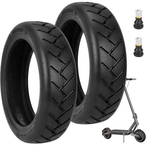 Lot de 2 Pneus Sans Chambre à air de 10 Pouces Compatible avec Xiaomi 4Pro/4Lite Scooter électrique - Accessoires de Scooter électrique Pneus Tubeless 250 x 54 - Pneu de Route épais Anti-explosion (1/4)