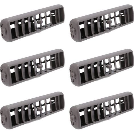 Adecuado para 6 cubiertas de rejilla de ventilación del panel de aire acondicionado del techo del Mitsubishi Pajero V93 (gris)