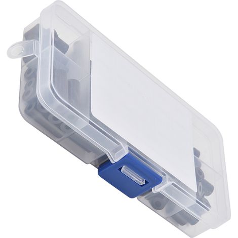 Kit de 100 entretoises isolantes cylindriques en plastique ABS, non filetées, noires (1/5)