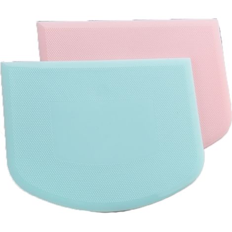 blue + pink-Plastic Pastry Horn 11.8x9.4cm Dough Scraper for Pastry Pancakes (1/4)