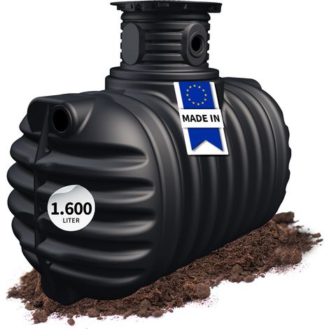 Récupérateur d'eau de pluie enterré 1 600 litres – Cuve compacte avec regard dôme orientable – Installation facile en zone hors gel – 4Rain
