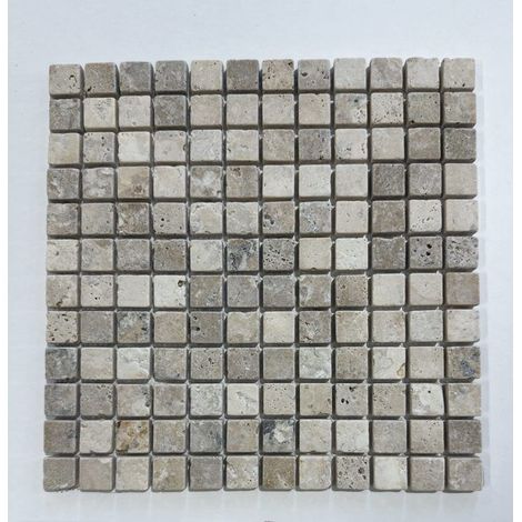 Mosaico - ALBEDO PIERRE - Travertino Philadelphia - 30,5x30,5 cm - Pietra Naturale - Finitura Invecchiata