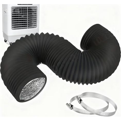 Flexible ventilation hose 100 mm × 2 m, suitable for exhaust fans and HVAC systems (black). (1/5)