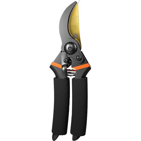 Secateurs - Lame En Acier Titane - Poignée Ergonomique Non Glissante - Coupe Jusqu'à 19 mm - Pour Taille De Plantes Et Arbustes - 1 Pièce (1/5)