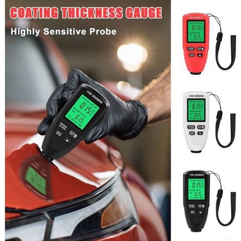 Testeur de revêtement de peinture de voiture 0 2000 um pour mesure non destructive des revêtements métalliques sur acier(noir) (1/4)