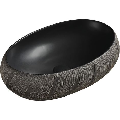 Mexen Abril lavabo de sobreponer 58 x 39 cm, negro - 22015866 (1/2)