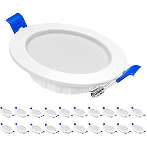 LED Encastrables Plat 5w 230v Luminaire Spot Plafond Encastré Aluminium Mini - 20x5w weiß warm (1/5)