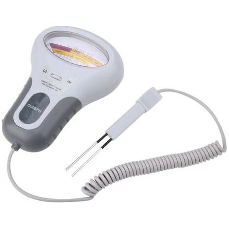 Testeur de qualité d'eau portable PC102 : détecteur numérique 2 en 1 de pH et de chlore (Cl2) pour piscine et spa. (1/5)