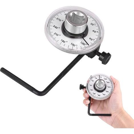 Jauge d'angle De Couple De Automatique Rapporteur à 360 degrés avec Clé Dynamométrique Règle d'angle De Couple Angle de Rotation Automatique Mesurer l'outil (1/4)