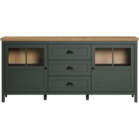 Sideboard mit LED-Beleuchtung, 2 Türen und 3 Schubladen B185 cm - Stanton (1/5)