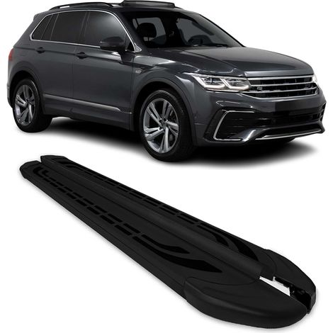 Marchepieds Latéraux pédale pour VW Tiguan II 2016-2023 Aluminium Noir 2Pcs (1/5)