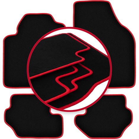 Tappetini auto CARLUX-RED per: Ford Fiesta MK4 hatchback (1995-1999)