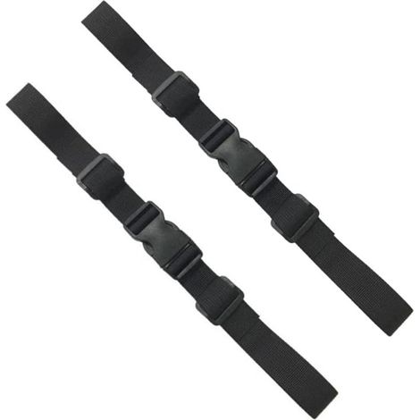 Sangle de poitrine pour sac à dos, sangle de poitrine réglable pour sacs à dos lourds, sangle de poitrine pour sac à dos avec boucle, 2 paires, noir (1/5)