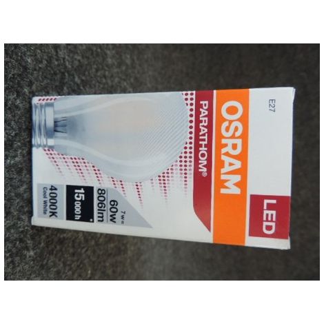Ampoule LED 7W 4000K 806lm culot E27 230V Ø 60x105mm non-dimmable Parathom CLA60 OSRAM LEDVANCE 808416
