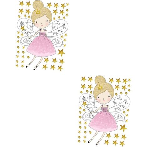 Lot De 2 Autocollants Muraux Chics Pour D'enfant Décoratifs Pour Portes Carrelages Murs Lisses (1/5)
