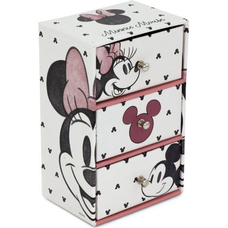 Boite de rangement 3 tiroirs Minnie 9.5x7x15 cm