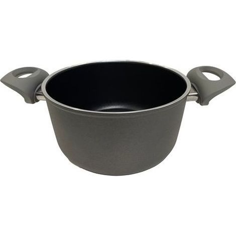 Ballarini 1009884 Lazise Casseruola in Acciaio Inossidabile 24 cm 2 L Adatta a Tutti i Piani Cottura incluso Induzione Forno color Nero