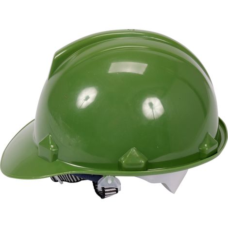 Grüner Schutzhelm aus HDPE mit Pinlock-Verschluss