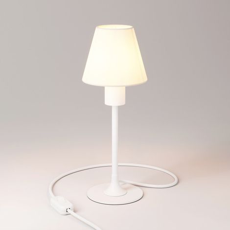 Lampada da tavolo MAG-Y con base metallica tonda e paralume (1/4)