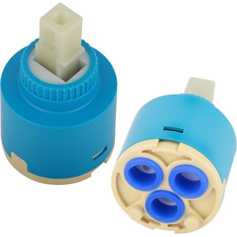 2 Pièces Cartouche de Robinet 35mm, Noyau de Valve en Céramique Scellé Cartouche Mitigeur Universelle, pour Cuisine et Lavabo, Remplacement Facile pour Robinet à Levier Unique, Coque en ABS (1/5)