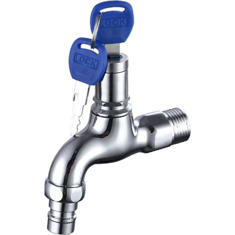 Diebstahlsicherer Gartenwasserhahn aus Messing, abschließbarer Gartenwasserhahn für die Waschmaschine (1/5)