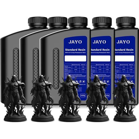 Resina per stampanti 3D, alta precisione, polimerizzazione rapida, colore nero standard - 5 kg (1/2)