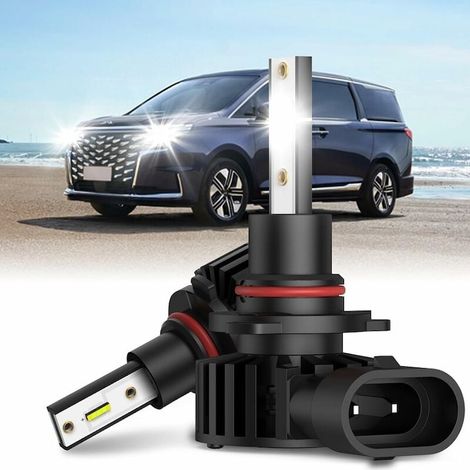 Ampoule LED HB3, 60 W, 16 000 lm, 6 500 K, blanche, lot de 2 (1/5)