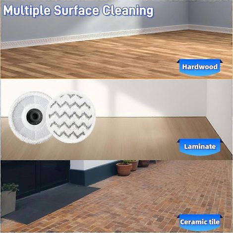 Packung mit 6 Ersatztüchern für Bissell SpinWave SmartSteam 3897A, 3712C und 3712W Rotary Steam Mop (1/5)