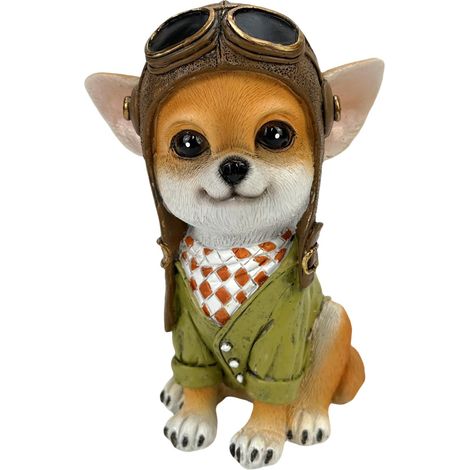 Figura decorativa di cane pilota in resina per la casa, regalo originale e ornamento bohémien
