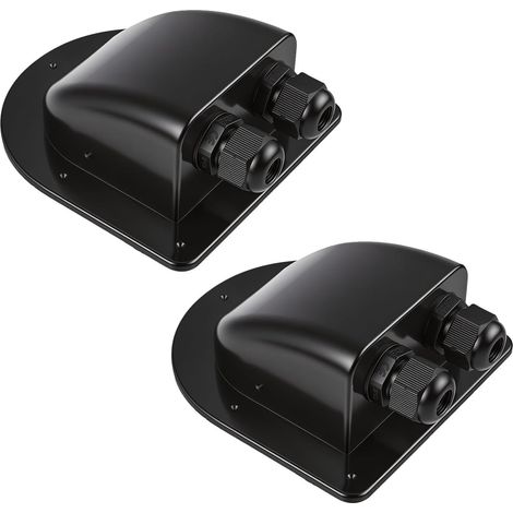 2 Pièces Presse Étoupe Solaire,Double Passe Câble Toit,IP68 en ABS pour Entrée de Câble 6 à 12 mm,Double Entrée pour Camping-Car,Bateau,Panneaux Solaires,Installations Marine et Climatisation,Noir (1/5)