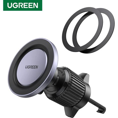 Support magnétique pour téléphone de voiture UGREEN, fixation sur grille d'aération, compatible avec les iPhone 15, 14 et 13 Pro Max, et Samsung (aimant puissant). (1/5)