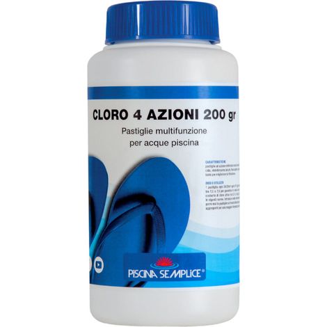 LAPI Cloro 4 Azioni PASTIGLIE 200 gr 1 kg Multifunzione Piscina (1/4)