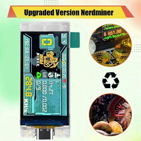 NerdMiner 285KH/S BTC Solo Lottery Miner mit WLAN-Funktion