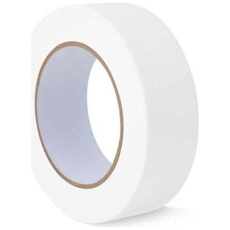 Ruban de masquage en papier blanc – Idéal pour la peinture, la décoration, les loisirs créatifs et autres projets artistiques. Sans résidus, facile à retirer, 3 cm x 50 m. (1/4)
