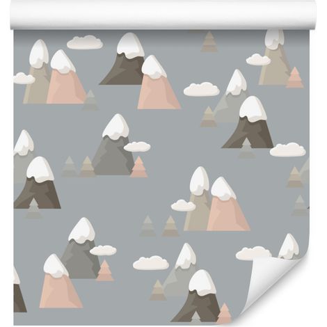 Papier peint à motif montagne pour salon et chambre 50x1000 cm (1/5)