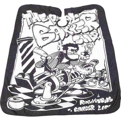 Hairdressing Cloth Cape Adjustable Neck Water Proof Stylist Hairdresser Apron for Shaving Hair Cutting Dyeing Styling Cartoon Pattern (1/4)