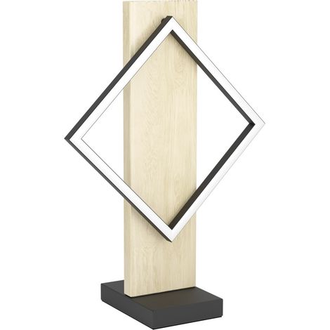 Lampe de table design Boyal noir avec bois - 901932
