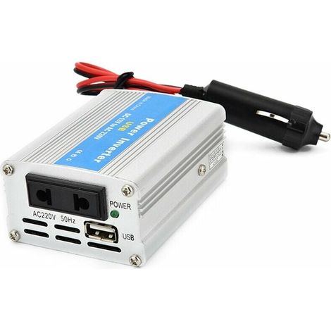 Green Mobility-Onduleur De Voiture Portable 100W Dc 12V A Ac 220V Chargeur Convertisseur Transformateur Avec Ports Et Oulets Usb De Charge (1/4)