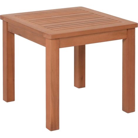 Beistelltisch aus Eukalyptus Holz - 44 x 44 cm - Gartentisch aus FSC Massivholz geölt - Balkontisch Holztisch Loungetisch aus Holz rechteckig massiv