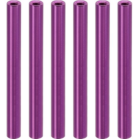 6Pcs Entretoise Filetée M3 en Aluminium 3x5x55mm Violet (1/5)