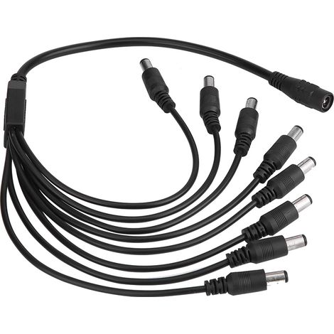 5,5 x 2,1 mm (1 Buchse auf 8 Stecker) Stromverteiler-Adapterkabel für Überwachungskameras (1/5)