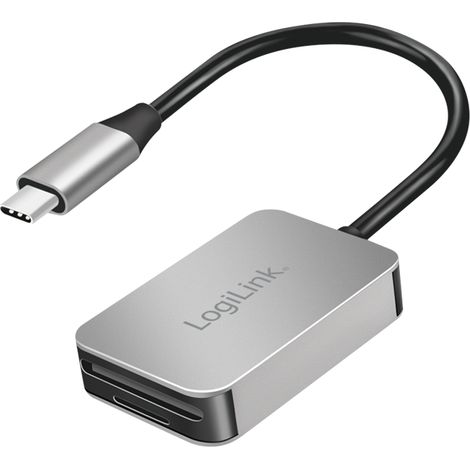 LogiLink USB-C 3.2 Gen1 SD/microSD UHS-II Aluminium-Speicherkartenleser (1/5)