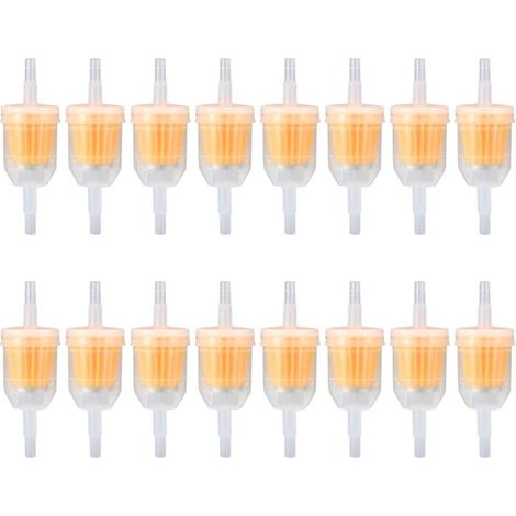 16pcs Inline Fuel Filter, Fuel Filter, Universal Filtration Speed Fuel Filter for Motorcycle 6-8mm, Scooter, Motorbike, Generator, Lawn Mower, Car