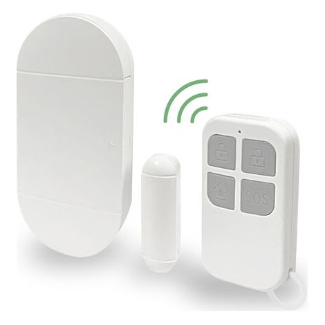 Sistema di allarme domestico ARREGUI AL011, sensore di allarme per porte e finestre con telecomando, sirena wireless con batteria, sistema di sicurezza antifurto e antieffrazione, bianco